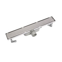 Rigola de dus lineara set 600 х 68 mm D. 50 x 90° SMOOTH INOX  VISAM