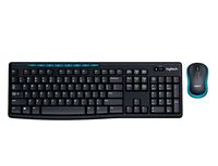 Wireless Keyboard & Mouse Logitech MK275, Multimedia, Spill-resistant, 2xAAA/1xAA, Black/Blue