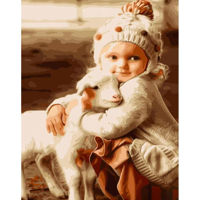 Tablou pe numere Strateg R 9 /10 (GS974)(49634) Fata si capra, 40x50 cm