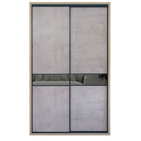 Dulap Bayro Murano 1400x2300x600 серый камень, купе