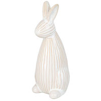 Decor H&S 54793 Statueta Iepure cu relief 18cm, porcelan