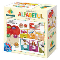 Настольная игра miscellaneous 9516 Joc de societate Montessori Sa invatam alfabetul 48010