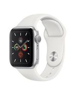 Apple Watch Series 5 44mm/Silver Aluminium Case With White Sport Band, MWVD2 GPS