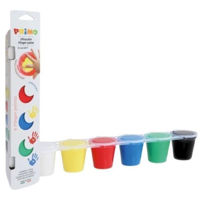 Set de creație Primo Crafts 2252TD40S6 Vopsea pentru pictura cu degetele 6 culori / 40 ml
