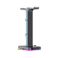 Gaming Headset Stand Havit TH650, 270x150x100mm, 2xUSB 2.0, RGB, Cable organizer