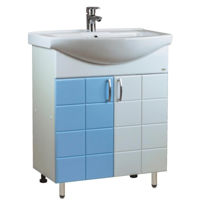 Dulap pentru lavoar Mashtab 11408 Domino cu 2 usi 65cm Alb-Albastru