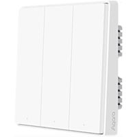 Întrerupător electric Aqara QBKG26LM D1 - 3 клавиши (с нулём) квадратный подрозетник