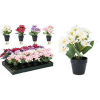 Декор Promstore 55245 Flori artificiale mici 21x13cm in ghiveci, 4 modele
