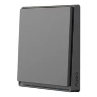 Întrerupător electric Aqara E1 - 1 клавиша (без нуля) круглый подрозетник - черный (QBKG38LM)