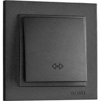 Выключатель электрический Mono Electric Выключатель крестовой 1кл. графит Despina