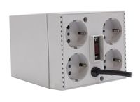 Stabilizer Voltage PowerCom  TCA-1200, 1200VA/600W, Black, 4 Shuko socket