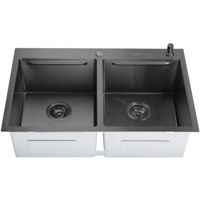 Chiuvetă bucătărie SanDonna HD7850 dubla Negru