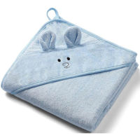 Аксессуар для купания BabyOno 1553/02 Prosop din bambus de baie cu gluga albastru 100x100