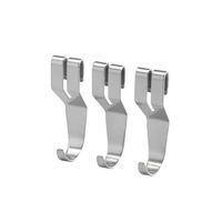 cumpără Set 3 cârlige din metal pt polita grila 23 x 30 x 81 mm, platină în Chișinău