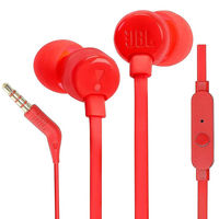 JBL T110 Red In-Ear Headphones, 20Hz–20kHz, Microphone, Remote, Cable, JBLT110RED (casti cu microfon cu fir JBL / проводные наушники с микрофоном JBL)
