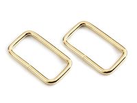 Inel metalic dreptunghiular, 13x25 mm, auriu