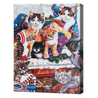 Tablou pe numere BrushMe BS51676 Pictura pe numere 40x50cm Eco Motanasi amuzanti