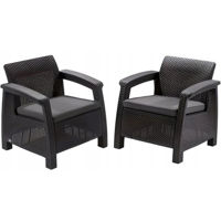Садовая мебель Keter Corfu II Duo Set Graphite/Coolgrey (258976)