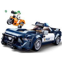 Set de construcție Sluban B1063 Mașină de poliție, 284 elem.