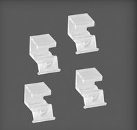 cumpără Set 4 dopuri din plastic pentru coș din plasă metalică15x22x20 mm, transparent în Chișinău