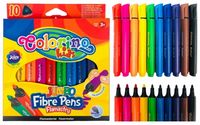 Carioci Fibre Pens 12 cul.  Jumbo Colorino