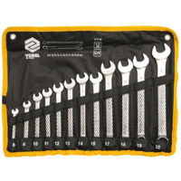 Ключ гаечный Vorel 51710 Набор комбинированных ключей 6-22 мм CrV 12 предметов