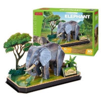 Set de construcție Cubik Fun P858h 3D puzzle Elefenat, 42 elemente