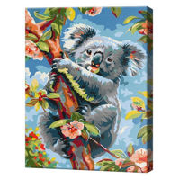 Tablou pe numere BrushMe BS53988 Pictura pe numere 40x50cm Eco Koala in flori