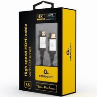 Blister retail HDMI to HDMI with Ethernet Cablexpert"Select Plus Series", 7.5m, 4K UHD