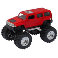 Машина Welly 47001GW Monster Truck metalic 1:38 Hummer H3, Big Wheel