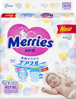 Подгузники Merries Newborn (3-5 kg) 90 шт