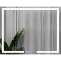 Oglindă baie Bayro Otto 1000x800 LED touch c подогревом, часами и термометром