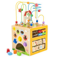 Деревянный бизикуб Viga Toys 5 в 1 VIGA