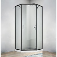 Cabină de duș Seranit Stream Alameda 900x900x2000 6 мм черный-мат
