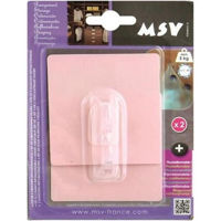 Аксессуар для ванной MSV 41015 Крючки самоклеющиеся 2шт квадрат 8x8cm, розовые, пластик