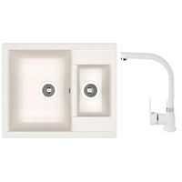 Мойка кухонная со смесителем Dr.Gans Astra 620K + SanDonna F 7103 alb