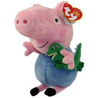 Jucărie de pluș TY TY46130 Purcelusul George 15/20cm (Beanie Bellies)