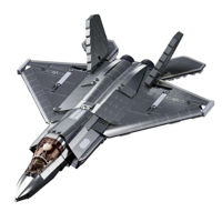 Конструктор Sluban B1186 Set de construcție Avion invizibil Stealth J35, scara 1:44, 812 elem.