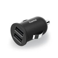 Зарядное устройство для автомобиля Hama 223351 2-Port USB Charger for Cigarette Lighter, Charging Adapter for Car, 2.4 A / 12 W