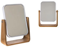 Косметическое зеркало 5five 56155 Oglinda de masa 22x16x6cm, alb, bambus
