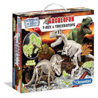 Набор для творчества Clementoni Set de joaca Sapaturi arheologice T-Rex si Triceratopsfosforescente Archeofun (61245)