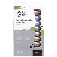 Набор для творчества Mont Marte PMMT8181 Set vopsea Metallic acril 18ml, 8buc