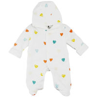 Детская одежда Minikin 241901756 Muslin Комбинезон с капюшоном сердечко 0-1 мес (56 см)