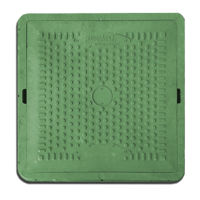 cumpără Capac patrat cu rama (nisip+polimer) 710x600x70 mm verde fara lacat (pentru gradina) în Chișinău