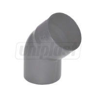 Отвод ПВХ D. 80 x 45° (серый) CL45080N  FIRST PLAST