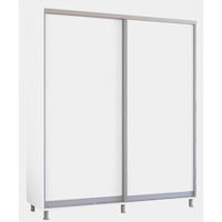 Dulap Mobildor-Lux Aron-P uși glisante din PAL (200x60x240H cm) Alb Brilliant