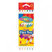 Carioci Fibre Pens 6 buc. 4 мм/0.7мм Colorino