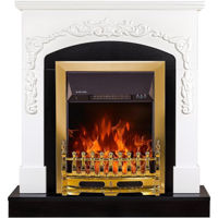 Șemineu electric ArtFlame Casanova & Galileo gold, 975x900x250 mm, Nuc inchis