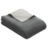 Домашний текстиль Ibena 2340/840 Jacquard Decke Dublin Dark grey/silver