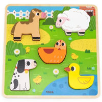 Головоломка Viga 44662 Puzzle tactil Ferma, 5 elem.